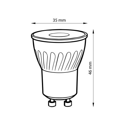 Brilagi - LED Keramická žárovka GU10/5W/230V 3000K černá