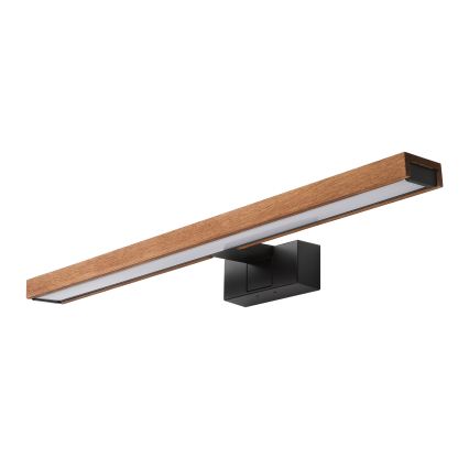 Brilagi - LED Koupelnové osvětlení zrcadla 3v1 WOODY MIRROR LED/12W/230V 60 cm IP44 černá/dub třešeň