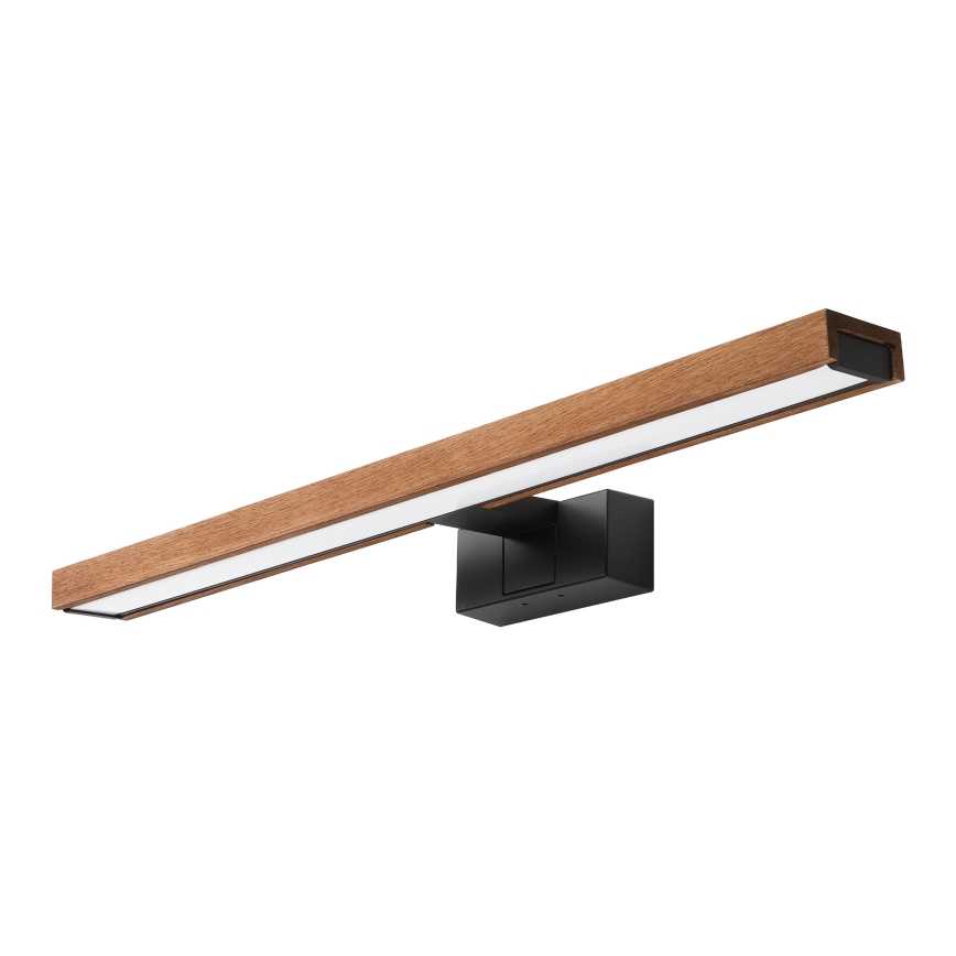Brilagi - LED Koupelnové osvětlení zrcadla 3v1 WOODY MIRROR LED/12W/230V 60 cm IP44 černá/dub třešeň
