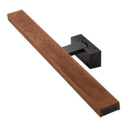 Brilagi - LED Koupelnové osvětlení zrcadla 3v1 WOODY MIRROR LED/12W/230V 60 cm IP44 černá/dub třešeň