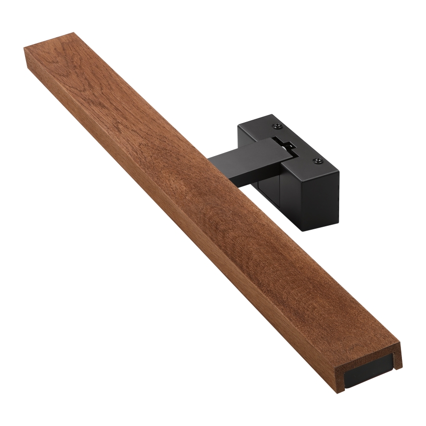 Brilagi - LED Koupelnové osvětlení zrcadla 3v1 WOODY MIRROR LED/12W/230V 60 cm IP44 černá/dub třešeň