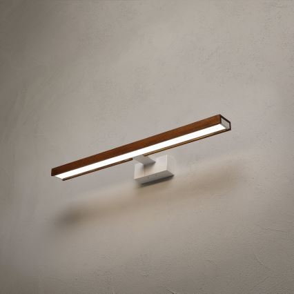 Brilagi - LED Koupelnové osvětlení zrcadla 3v1 WOODY MIRROR LED/12W/230V 60 cm IP44 bílá/dub třešeň