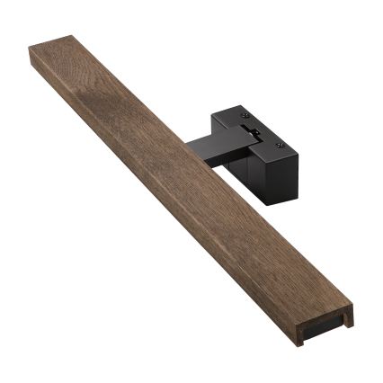 Brilagi - LED Koupelnové osvětlení zrcadla 3v1 WOODY MIRROR LED/12W/230V IP44 černá/dub ořech