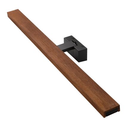 Brilagi - LED Koupelnové osvětlení zrcadla 3v1 WOODY MIRROR LED/15W/230V 80 cm IP44 černá/dub třešeň