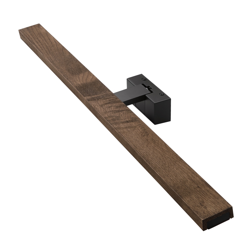 Brilagi - LED Koupelnové osvětlení zrcadla 3v1 WOODY MIRROR LED/15W/230V 80 cm IP44 černá/dub ořech
