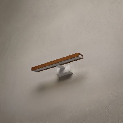 Brilagi - LED Koupelnové osvětlení zrcadla 3v1 WOODY MIRROR LED/8W/230V 40 cm IP44 bílá/dub třešeň