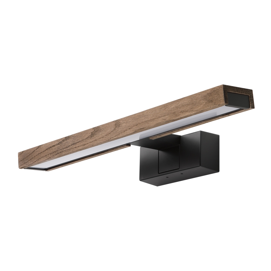 Brilagi - LED Koupelnové osvětlení zrcadla 3v1 WOODY MIRROR LED/8W/230V 40 cm IP44 černá/dub ořech