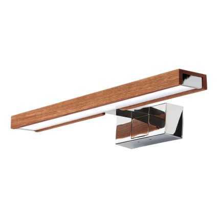 BRILAGI - LED Koupelnové osvětlení zrcadla 3v1 WOODY MIRROR LED/8W/230V 40 cm IP44 lesklý chrom/dub třešeň