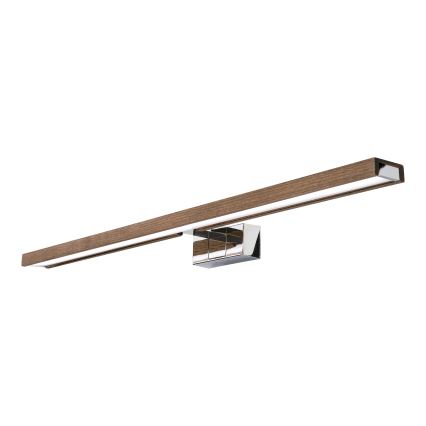 BRILAGI - LED Koupelnové osvětlení zrcadla WOODY MIRROR 3v1 LED/15W/230V 80 cm IP44 lesklý chrom/dub ořech