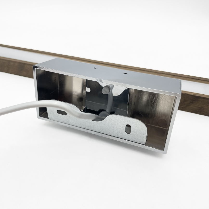 BRILAGI - LED Koupelnové osvětlení zrcadla WOODY MIRROR 3v1 LED/15W/230V 80 cm IP44 lesklý chrom/dub ořech