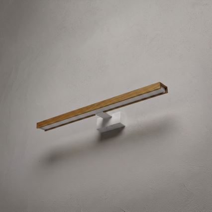 Brilagi - LED Koupelnové osvětlení zrcadla 3v1 WOODY MIRROR LED/12W/230V 60 cm IP44 bílá/dub