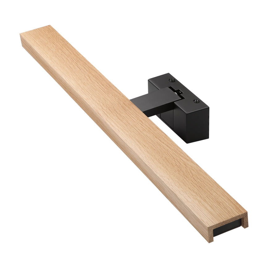Brilagi - LED Koupelnové osvětlení zrcadla 3v1 WOODY MIRROR LED/12W/230V 60 cm IP44 černá/dub