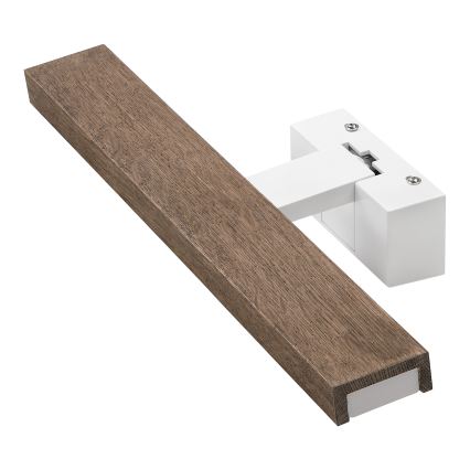 Brilagi - LED Koupelnové osvětlení zrcadla 3v1 WOODY MIRROR LED/8W/230V 40 cm IP44 bílá/dub