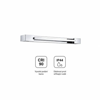 Brilagi - LED Koupelnové osvětlení zrcadla AQUA LINE LED/12W/230V 45 cm IP44 lesklý chrom CRI 90
