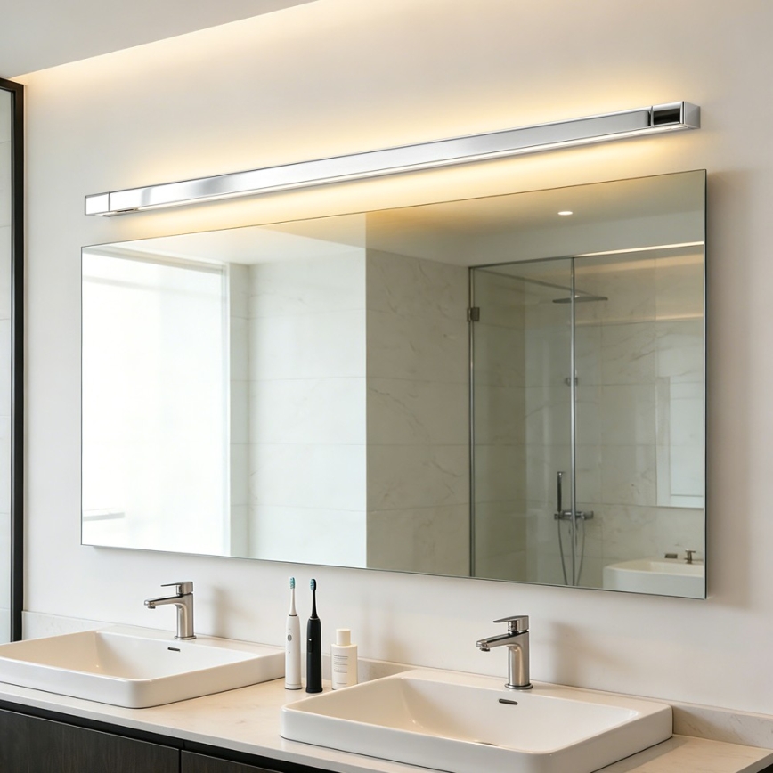 Brilagi - LED Koupelnové osvětlení zrcadla AQUA LINE LED/36W/230V 120 cm IP44 lesklý chrom CRI 90