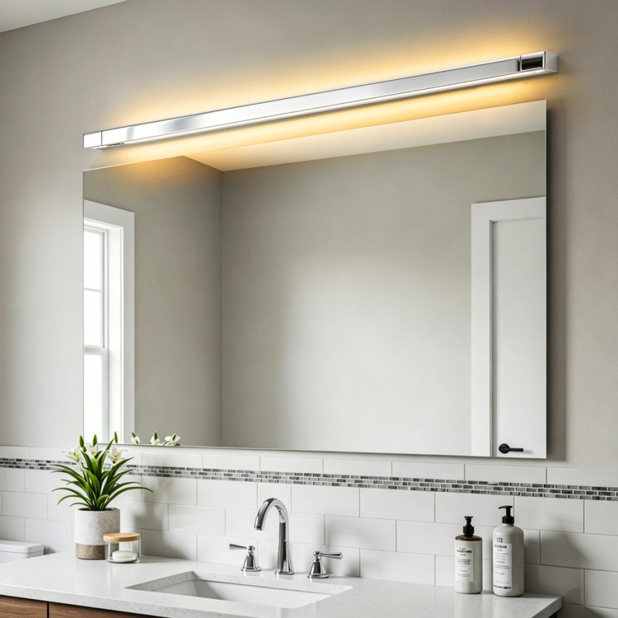 Brilagi - LED Koupelnové osvětlení zrcadla AQUA LINE LED/36W/230V 120 cm IP44 lesklý chrom CRI 90