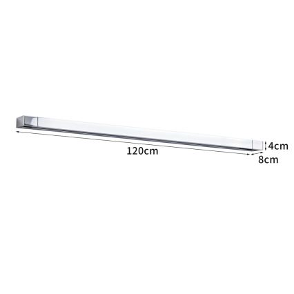 Brilagi - LED Koupelnové osvětlení zrcadla AQUA LINE LED/36W/230V 120 cm IP44 lesklý chrom CRI 90
