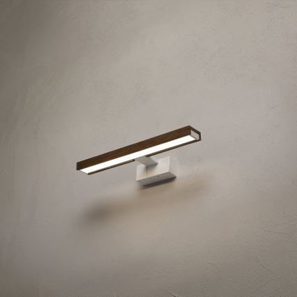 Brilagi - LED Koupelnové osvětlení zrcadla WOODY MIRROR 3v1 LED/8W/230V 40 cm IP44 bílá/dub