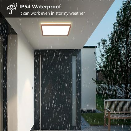 Brilagi - LED Koupelnové stropní svítidlo ULTRA SLIM LED/18W/230V 30x30 cm rose gold IP54