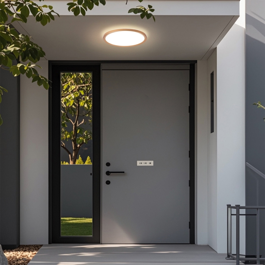 Brilagi - LED Koupelnové stropní svítidlo ULTRA SLIM LED/18W/230V pr. 30 cm rose gold IP54