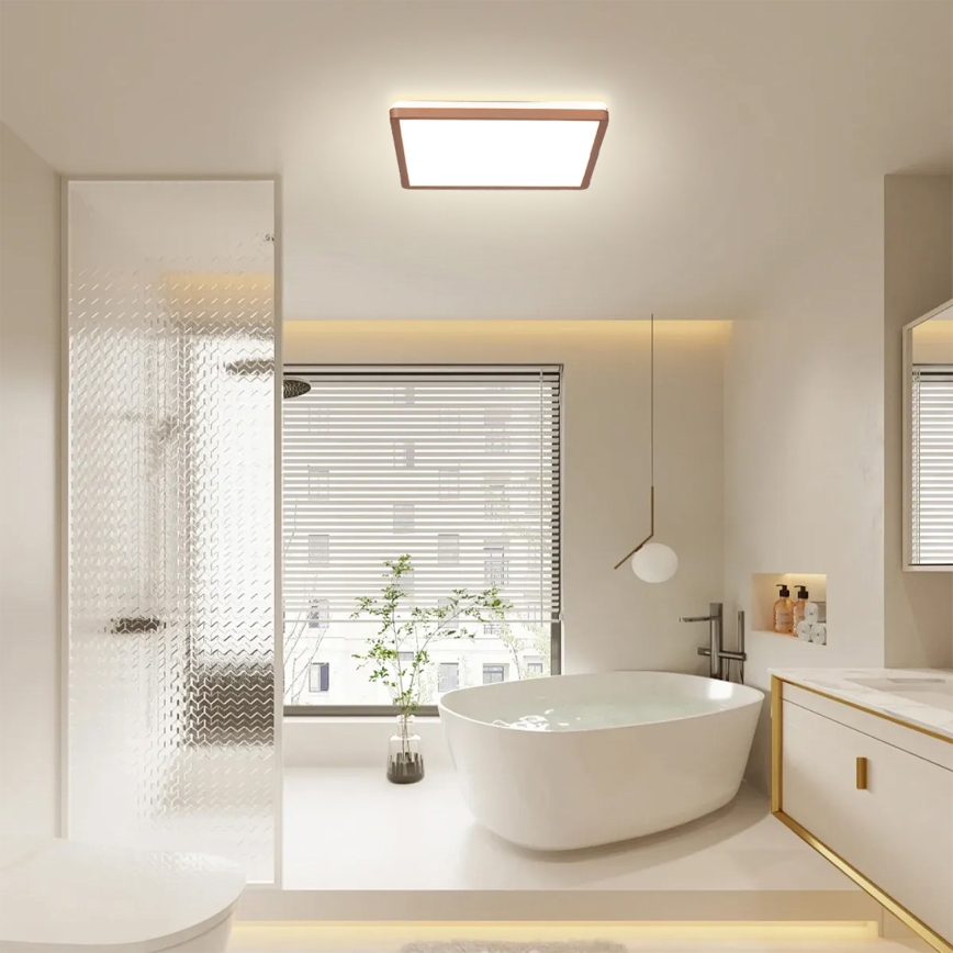 Brilagi - LED Koupelnové stropní svítidlo ULTRA SLIM LED/24W/230V 42x42 cm rose gold IP54