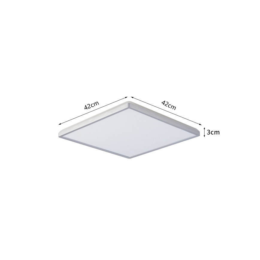 Brilagi - LED Koupelnové stropní svítidlo ULTRA SLIM LED/24W/230V 42x42 cm stříbrná IP54