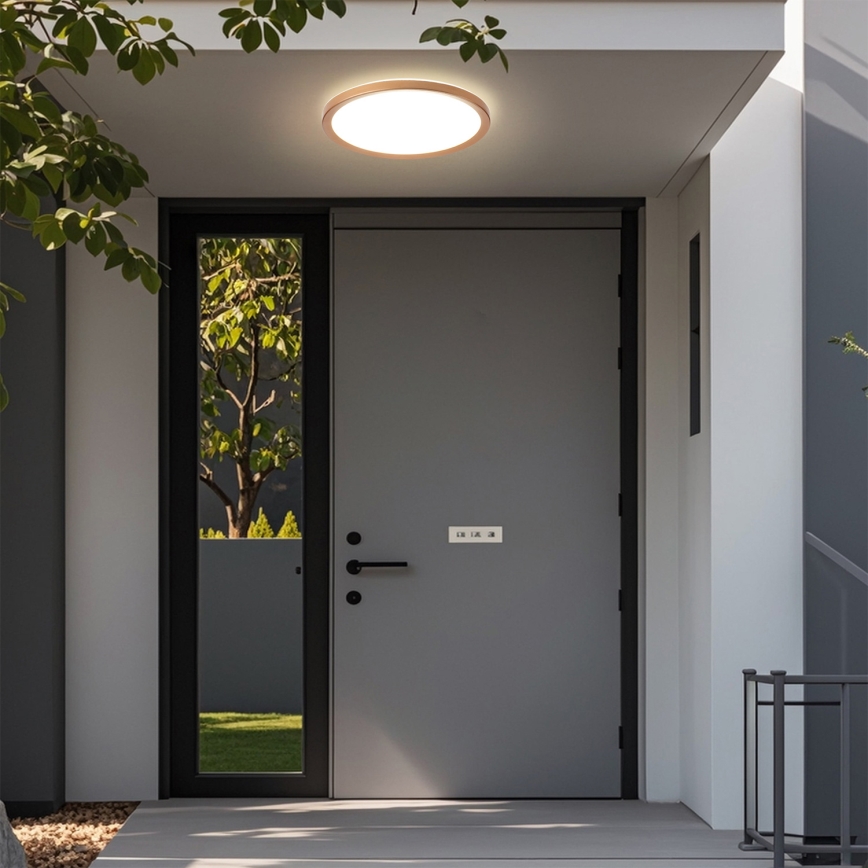 Brilagi - LED Koupelnové stropní svítidlo ULTRA SLIM LED/24W/230V pr. 42 cm rose gold IP54