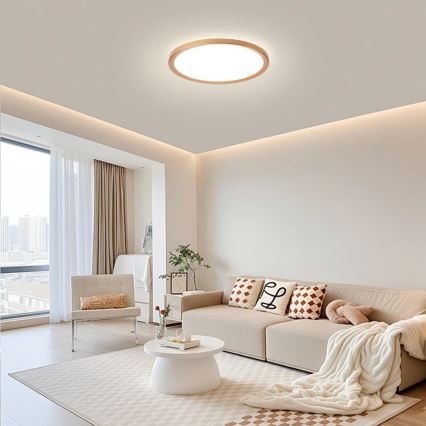 Brilagi - LED Koupelnové stropní svítidlo ULTRA SLIM LED/24W/230V pr. 42 cm rose gold IP54