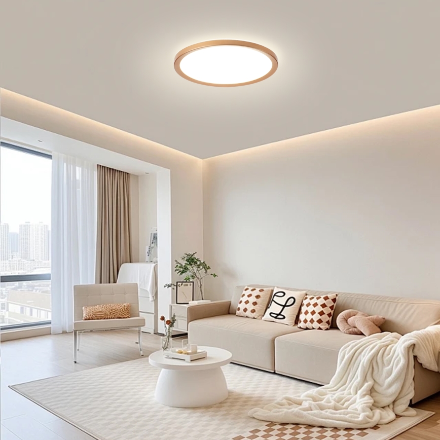 Brilagi - LED Koupelnové stropní svítidlo ULTRA SLIM LED/24W/230V pr. 42 cm rose gold IP54