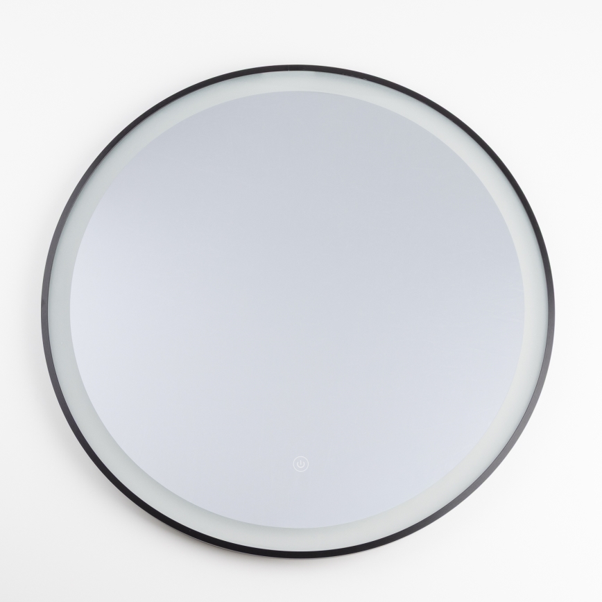 Brilagi - LED Koupelnové zrcadlo ASTI LED/19W/230V pr. 60 cm černá IP44 CRI 90 stmívatelné + CCT