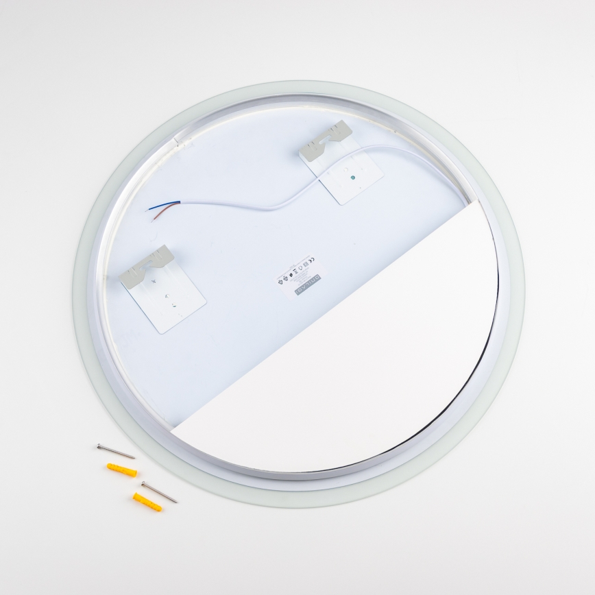 Brilagi - LED Koupelnové zrcadlo BERNATE LED/19W/230V pr. 60 cm stříbrná IP44 CRI 90 stmívatelné + CCT