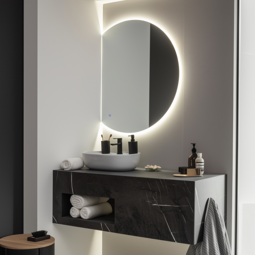 BRILAGI - LED Koupelnové zrcadlo MEZZO LED/25W/230V 80x70 cm IP44 CRI 90 stmívatelné + CCT