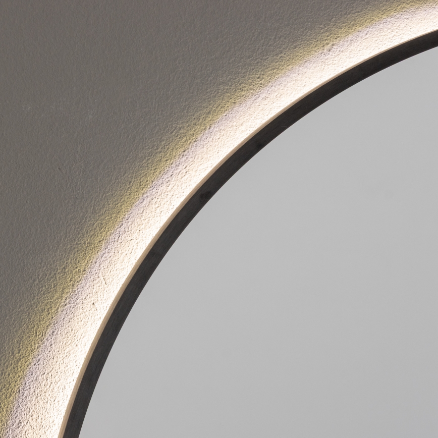 Brilagi - LED Koupelnové zrcadlo NOVARA LED/19W/230V pr. 60 cm černá IP44 CRI 90 stmívatelné + CCT