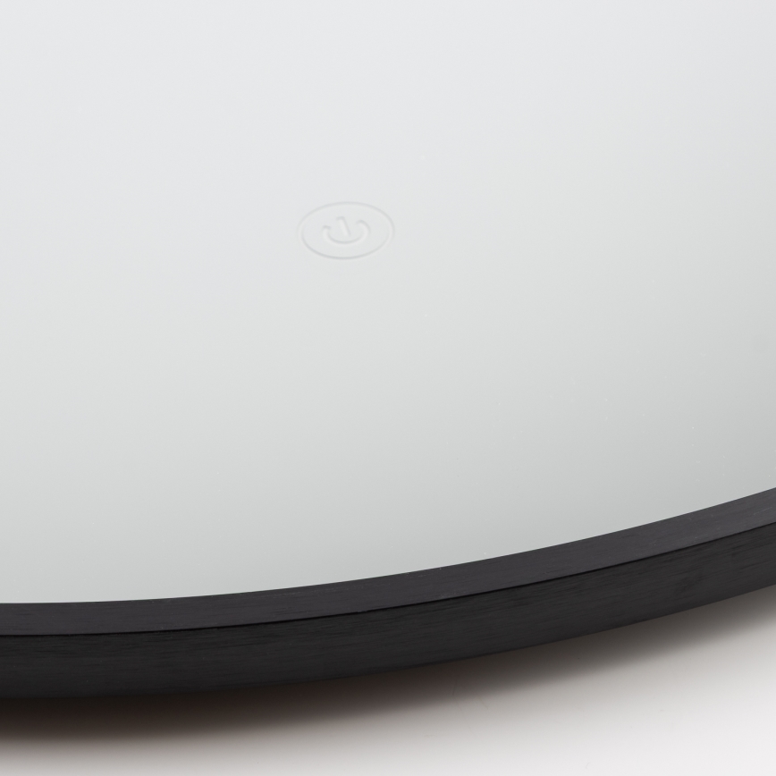 Brilagi - LED Koupelnové zrcadlo NOVARA LED/19W/230V pr. 60 cm černá IP44 CRI 90 stmívatelné + CCT