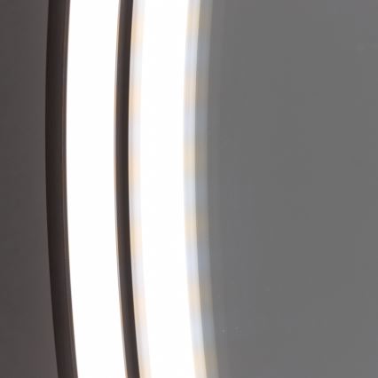 Brilagi - LED Koupelnové zrcadlo PALANZO LED/19W/230V pr. 60 cm černá IP44 CRI 90 stmívatelné + CCT