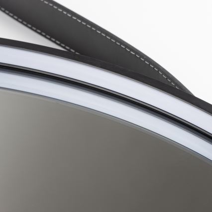 Brilagi - LED Koupelnové zrcadlo PALANZO LED/19W/230V pr. 60 cm černá IP44 CRI 90 stmívatelné + CCT