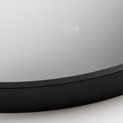 Brilagi - LED Koupelnové zrcadlo PALANZO LED/19W/230V pr. 60 cm černá IP44 CRI 90 stmívatelné + CCT