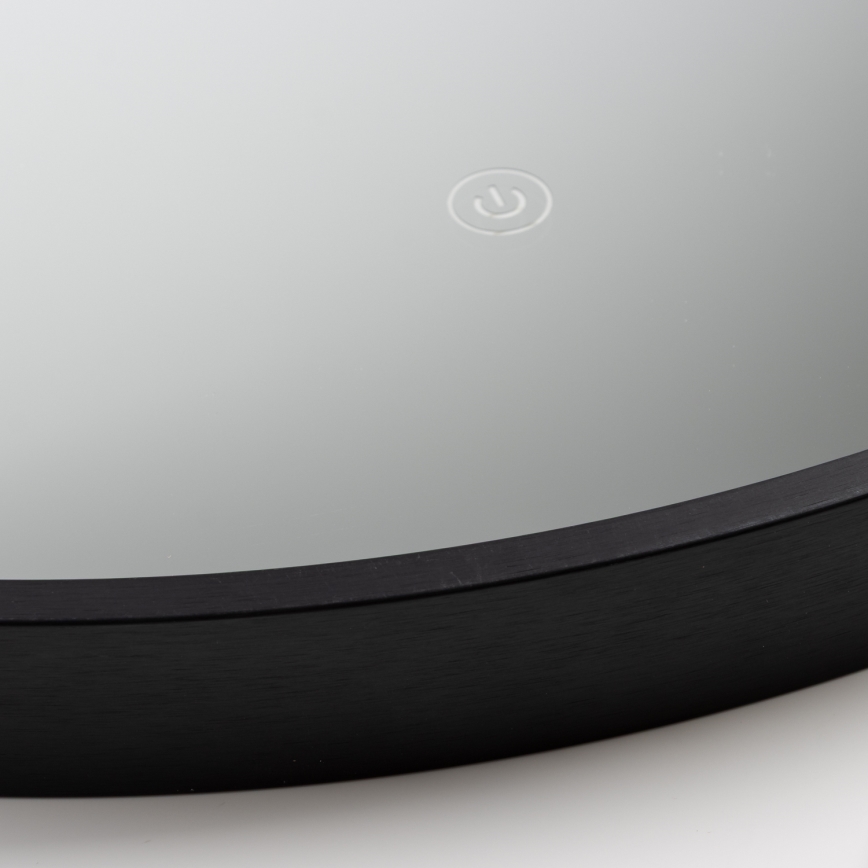 Brilagi - LED Koupelnové zrcadlo PALANZO LED/19W/230V pr. 60 cm černá IP44 CRI 90 stmívatelné + CCT