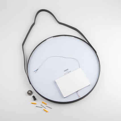 Brilagi - LED Koupelnové zrcadlo PALANZO LED/19W/230V pr. 60 cm černá IP44 CRI 90 stmívatelné + CCT