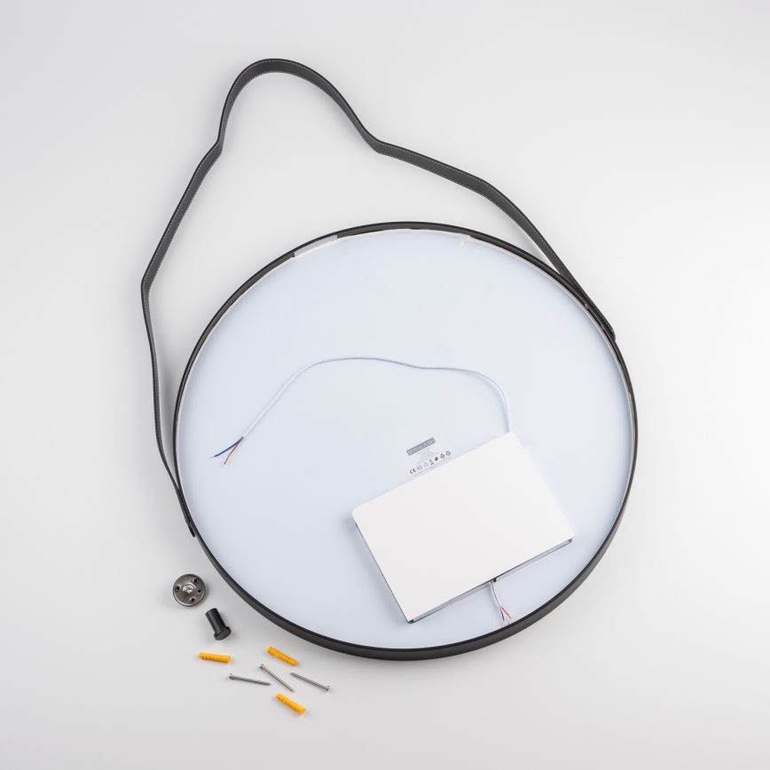 Brilagi - LED Koupelnové zrcadlo PALANZO LED/19W/230V pr. 60 cm černá IP44 CRI 90 stmívatelné + CCT