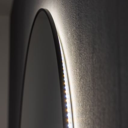 Brilagi - LED Koupelnové zrcadlo VENA BLACK LED/26W/230V pr. 80 cm IP44 CRI 90 stmívatelné + CCT