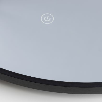 Brilagi - LED Koupelnové zrcadlo VERESE LED/19W/230V pr. 60 cm černá IP44 CRI 90 stmívatelné + CCT