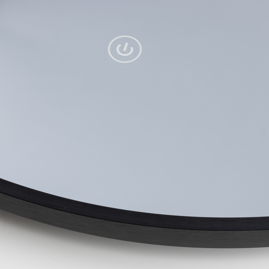 Brilagi - LED Koupelnové zrcadlo VERESE LED/19W/230V pr. 60 cm černá IP44 CRI 90 stmívatelné + CCT