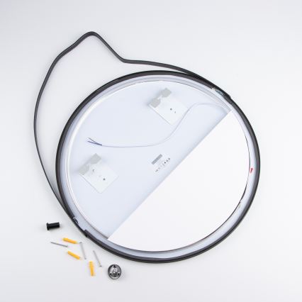 Brilagi - LED Koupelnové zrcadlo VERESE LED/19W/230V pr. 60 cm černá IP44 CRI 90 stmívatelné + CCT