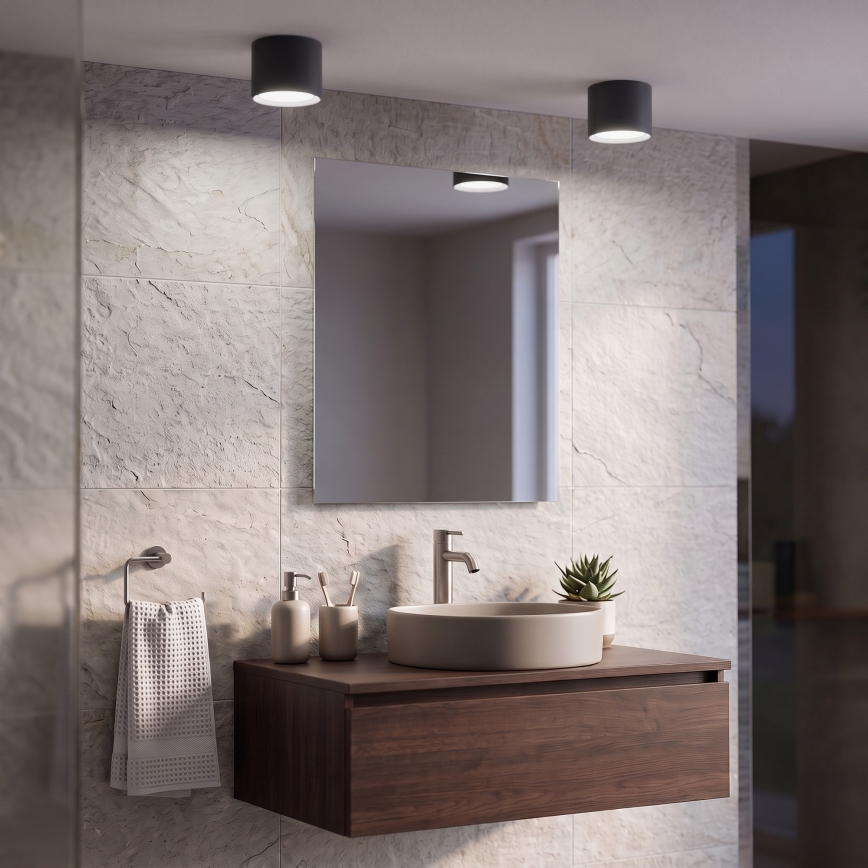 BRILAGI - LED Koupelnové bodové svítidlo SMOOTH 1xGX53/15W/230V 60x82 mm černá IP65