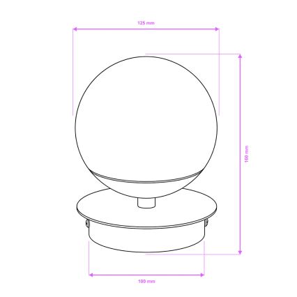 Brilagi - LED Koupelnové nástěnné svítidlo BALL LED/6W/230V 3000/4000/6500K IP44 černá