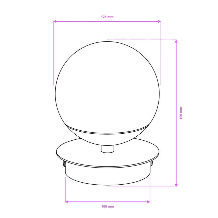 Brilagi - LED Koupelnové nástěnné svítidlo BALL LED/6W/230V 3000/4000/6500K IP44 černá