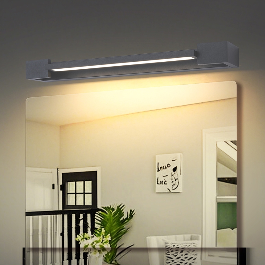 Brilagi - LED Koupelnové osvětlení zrcadla AQUA LINE LED/12W/230V 45 cm IP44 antracit CRI 90