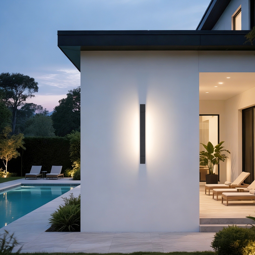 Brilagi - LED Koupelnové osvětlení zrcadla AQUA LINE LED/12W/230V 45 cm IP44 antracit CRI 90