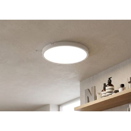 Brilagi - LED Koupelnové stropní svítidlo se senzorem ZENNA LED/18W/230V pr. 29,5 cm IP44 bílá + dálkové ovládání